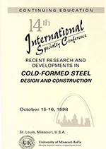 (1998) - 14th International Specialty Conference on Cold-Formed Steel Structures