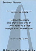 (1982) -  6th International Specialty Conference on Cold-Formed Steel Structures