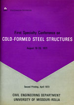 (1971) -  1st International Specialty Conference on Cold-Formed Steel Structures