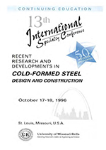 (1996) - 13th International Specialty Conference on Cold-Formed Steel Structures