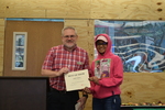 Art in the Library Exhibition Spring 2018, Roger Weaver and Erika Simple with award