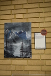 Art in the Library Exhibition Spring 2018, Great Unknown on wall with award: People's Choice