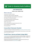 August 2025 CAFE Newsletter by Center for Advancing Faculty Excellence