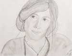 Pencil Sketch of Melanie Laurent by Raghu Yelugam
